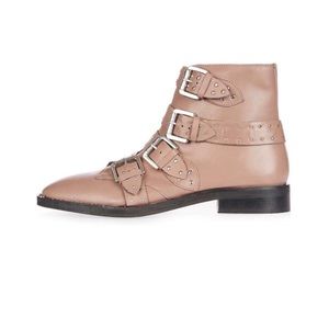 Topshop LEATHER ANKLE BOOTS With Buckles